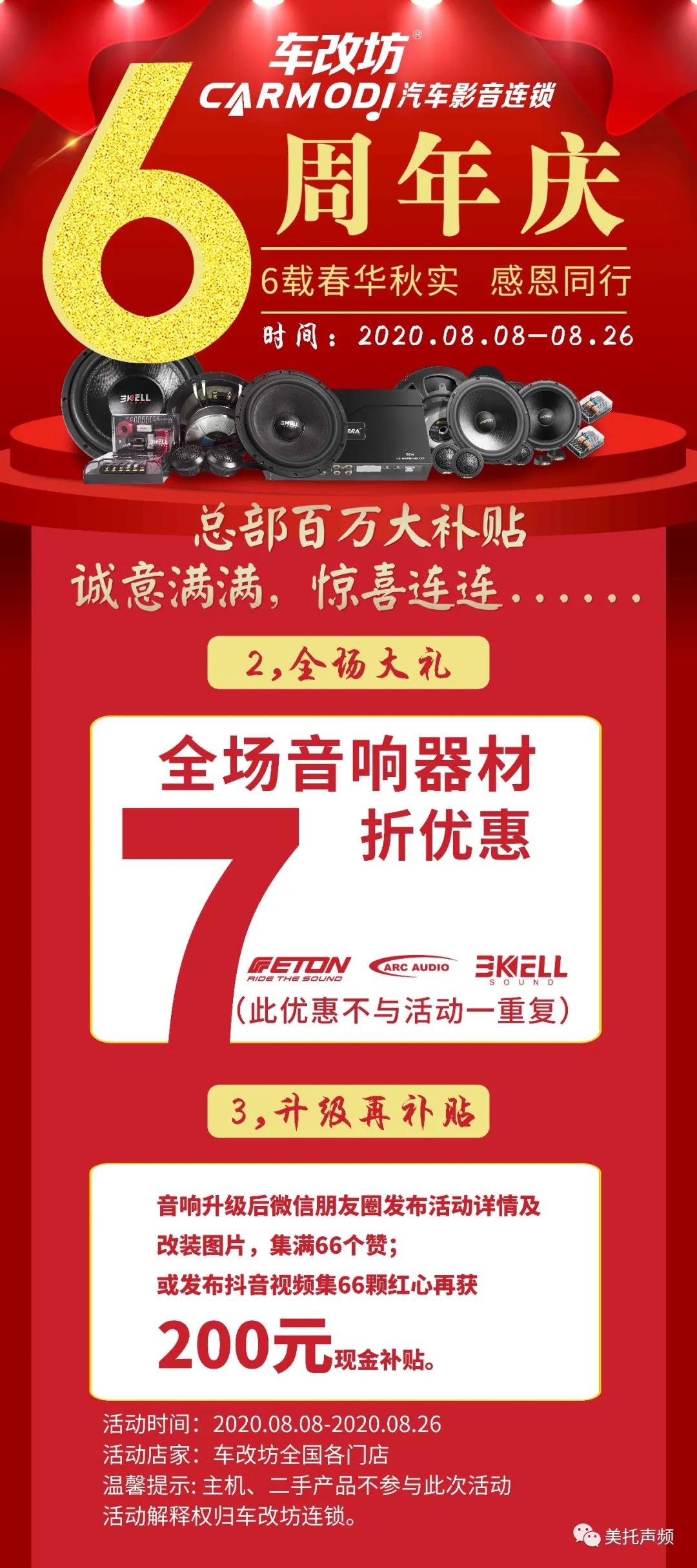 大型優惠活動現場-車改坊全國連鎖成立6周年慶