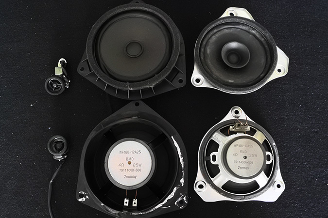 長城M4無損改裝意大利TEC MY6K兩分頻套裝喇叭+美國霸克CX650同軸喇叭