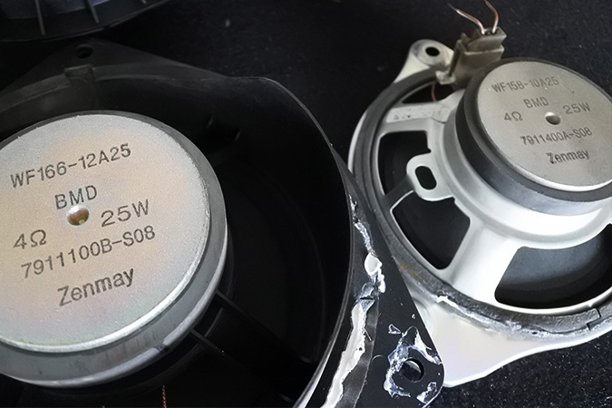 長城M4無損改裝意大利TEC MY6K兩分頻套裝喇叭+美國霸克CX650同軸喇叭