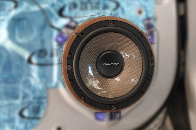 長城M4無損改裝意大利TEC MY6K兩分頻套裝喇叭+美國霸克CX650同軸喇叭